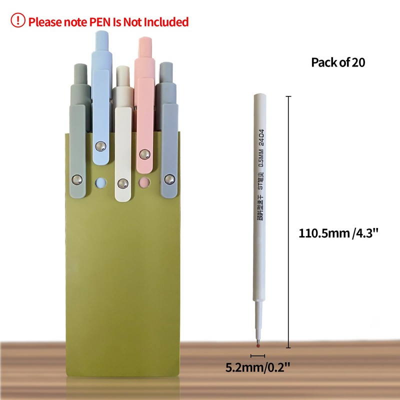 0.5 Pen Refill Compatible with Zenith,0.5mm Tip Fine Point Quick