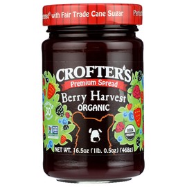 Crofter's Organic Premium Spread, Seedless Blackberry, 16.5 Oz. (Pack of 6)