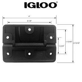 Igloo Cooler Oversized Mechanical Hinge for 150-165 QT Coolers, Black (Single Item)