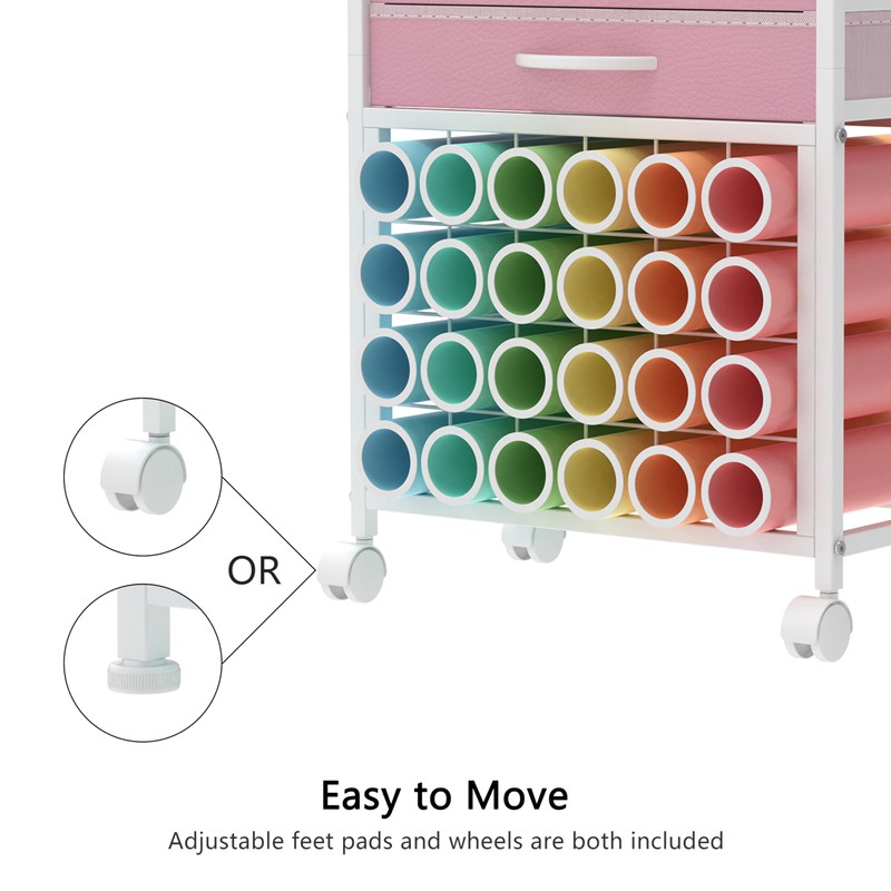 VENNQD Organizer and Storage Stand Compatible with Cricut Machines,Rolling Storage