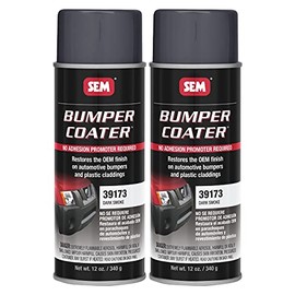 SEM Bumper Coater Aerosol | Plastic Refreshing Car Paint for Automotive Bumpers and Plastic Cladding, No Adhesion Promoter or Primer Required | 2-Pack |