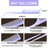 RHOS Rat Tail Comb for Parting, Fine Tooth Teasing Comb