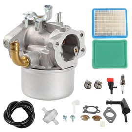 798653 Carburetor + 491588S 491588 Air Filter Spark Plug Kit Compatible with Briggs & Stratton 698860 791077 790290 693865 697354 698474 791991 Carb New,by LIYYOO