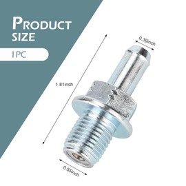 Zeathery PCV Valve, Anti-rust Alloy One Way Exhaust Valve with Gasket, OEM #17130-RBB-A01 17130-PND-A01 Replacement Part, Compatible with Honda Civic CRV Accord (Silver)