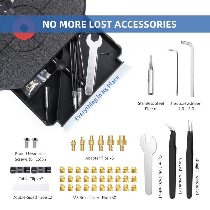 Vertical Heat Set Insert Tool Pressing Machine with 90W Soldering