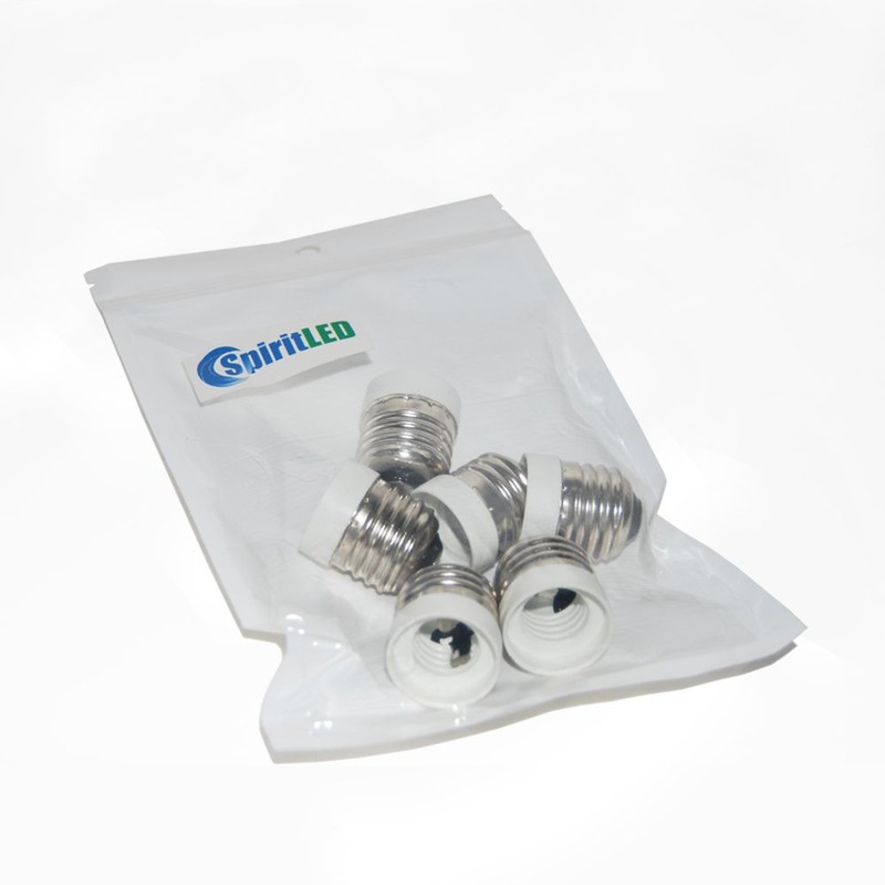 (6-Pack) SpiritLED E26 E27 to E17 Socket Adapter,Standard Medium Screw