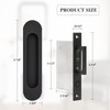 Fihatokus Sliding Pocket Door Handles with Edge Pull,6 inch Oval