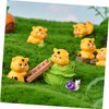 ABOOFAN 7pcs Miniature Tiger Models Micro Landscape Tiger Ornaments Resin