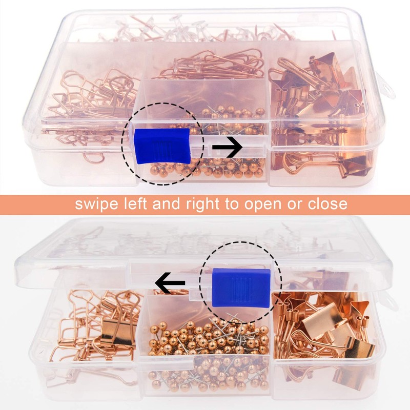 VAPKER Push Pins Binder Clips Paper Clips Map Pins Sets,