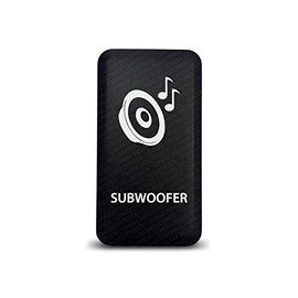 CH4X4 Push Switch for Toyota Tacoma, FJ Cruiser, Land Cruiser, Fortuner, Hilux, 4Runner, Prado 12V 3Amp - Subwoofer Symbol - Red LED