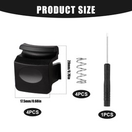 4pcs Replacement Button Compatible with Owala FreeSip 24oz 32oz, BPA-Free Water Bottle Lid Mouth Push Switch Top Cap Seal Stopper Replacement Parts for Owala 19/24/32/40oz Accessories, Black