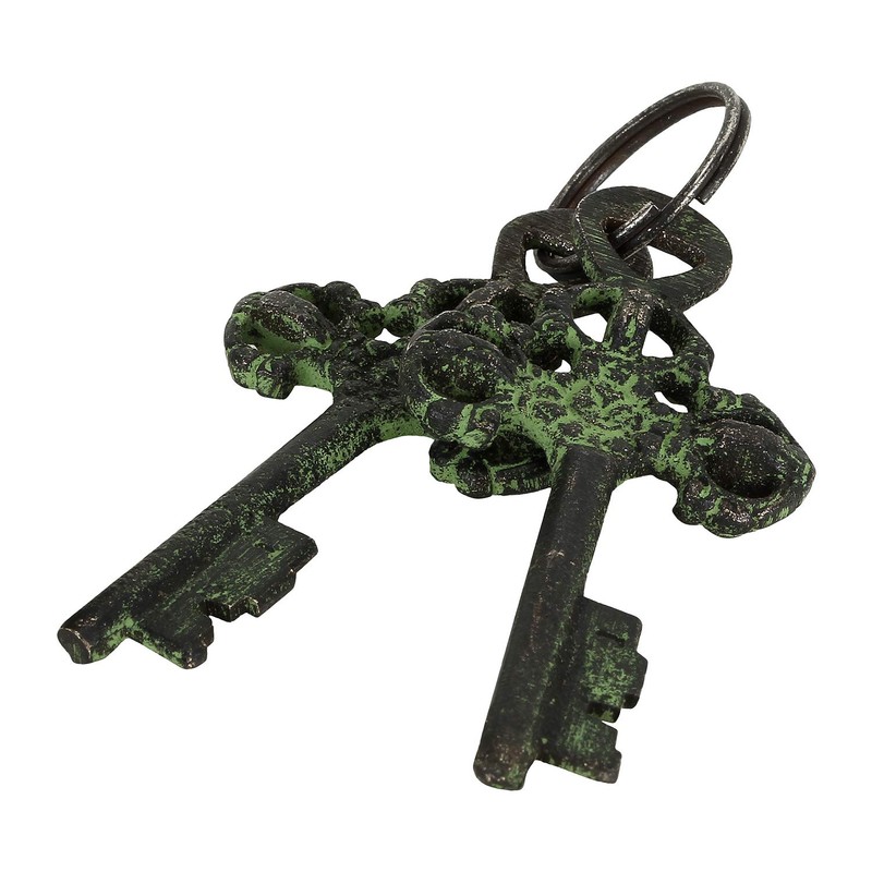 Decorative Padlock Ganesh Engraved Solid Brass with Natural Patina in