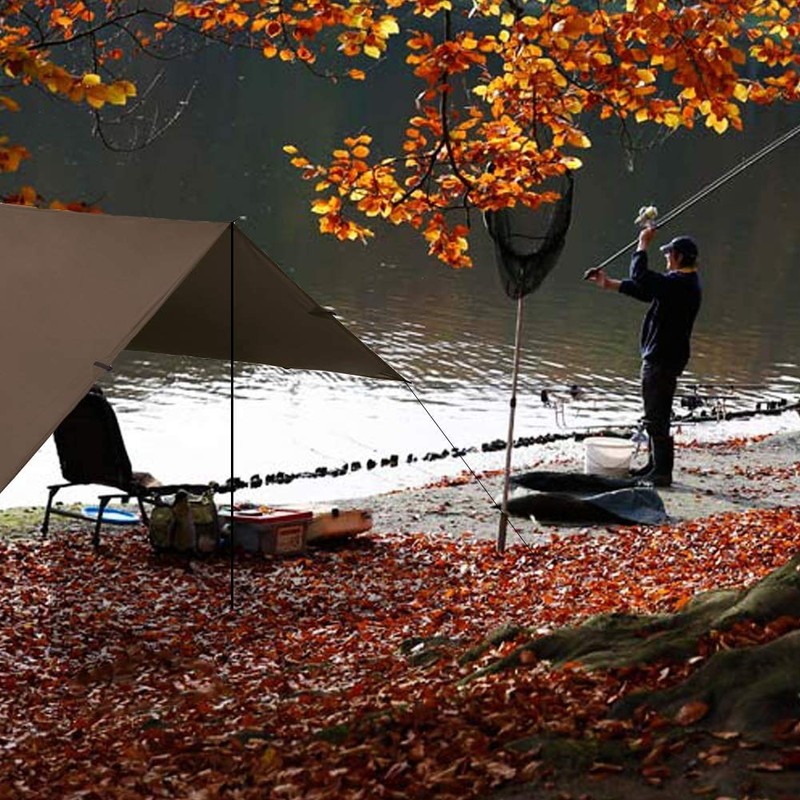 KALINCO Waterproof Camping Tarp Tent Hammock Rain Fly, 10X10FT/10X15FT, Mutifunctional