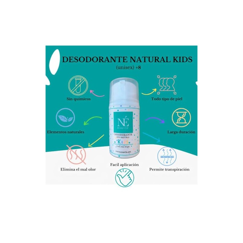 Nouvté Kids Desodorante Natural en Crema Para Niños 65 gr