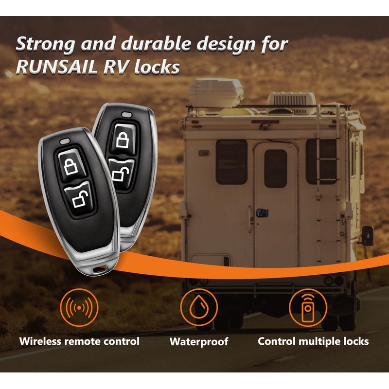 2 Pcs Keyless Entry Remote Control Key Fob for RUNSAIL