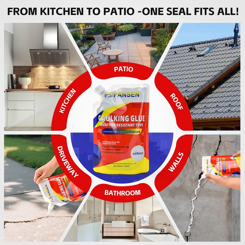 Caulking Glue for Concrete, Concrete Crack Waterproof Repair Sealant, Caulking