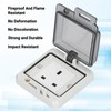 3 Hole Socket IP66 Waterproof UK Standard Socket Electrical Socket
