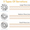 Bestgle 9Pcs 45mm Wave Rotary Cutter Pinking Blades, Refill Steel