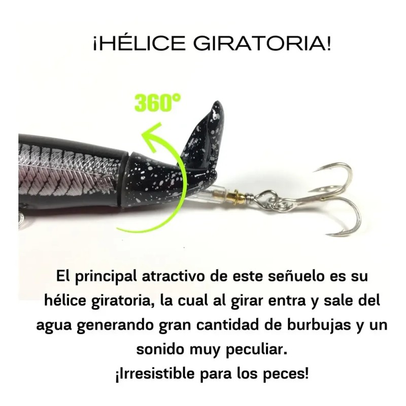 Kit Con 3 Señuelos De Pesca Superficial Whopper Plopper