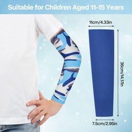 LUYANFX Volleyball Arm Protectors Children's Arm Sleeves Basketball Children's Arm Warmers 2 Pairs Arm Protectors Sports Cooling Sleeves Size L Sun Protection for Running, Cycling, Skateboarding, c, L