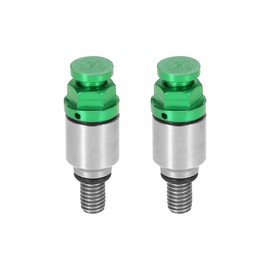 Motoforti 2 Pieces M5 x 0.8 Motorcycle Screw Fork Bleed Valve for Honda for Yamaha for Suzuki for Kawasaki Green