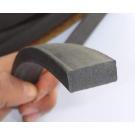 Sponge Rubber Seal Solid 0.39" Height X 0.59" Width | Universal weatherstrip Extrusion Neoprene Strip (10 Feet)