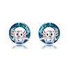 YAFEINI Axolotl Earrings 925 Sterling Silver Blue Crystal Axolotl Studs