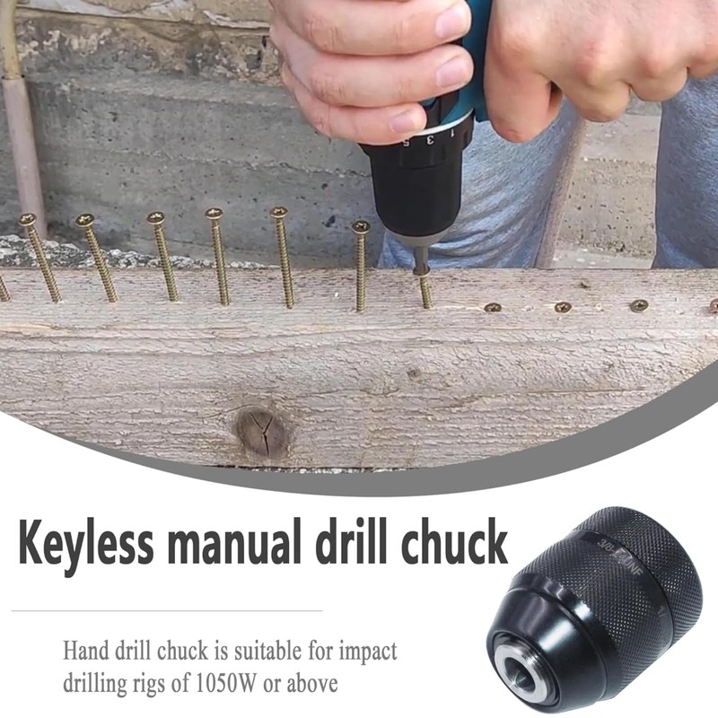 Keylless Drill Chuck, Electric Drill, 3/8 Thread 0.8 mm-10 mm