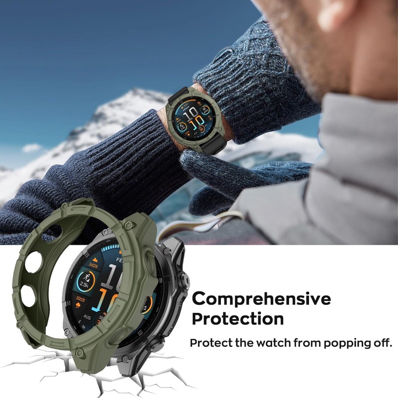 ISABAKE Case Cover Compatible with Garmin Fenix 8 47MM Solar,