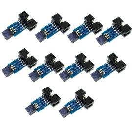 Hailege ATMEL AVRISP USBASP STK500 10 Pin to 6 Pin Convert Adapter Board Pack of 10