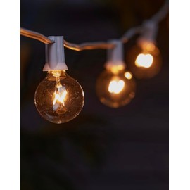 Portfolio 28-ft 25-Light White-Shade Incandescent Plug-in Bulbs String Lights