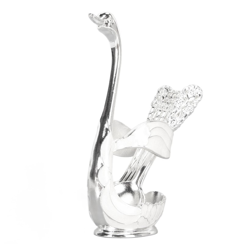 Silver Swan Dinnerware Set Swan Base Holder Teaspoon Cutlery Set