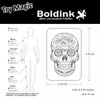 Boldink Sugar Skull Mexican Skull Floral Tattoo Stickers Skull Art