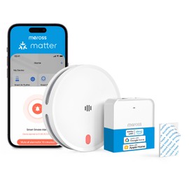 Meross MA151 Smart Smoke Alarm for Home with MSH450 Hub, 10-Year Lifespan