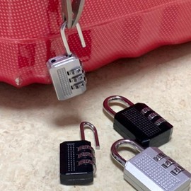 4-Digit Dial Combination Lock, Silver Large 2ea