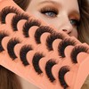 JIMIRE False Eyelashes Fluffy Cat Eye 15MM Natural Fake Lashes