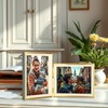 Epecfan Double Picture Frame 5x7 Vertical and Horizontal Hinged Picture