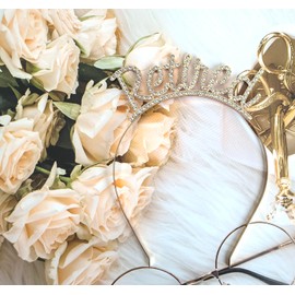 Cuppqq Happy Retirement Tiara Sash Black Happy Retirement Headband White Sash for Women Christmas Gifts Happy Retirement Retirement Party Set