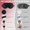 Sleep Eye Mask for Women Men, 100% Real Mulberry Silk