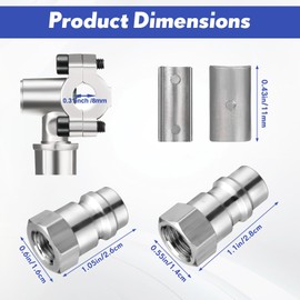 Gisafai 6 Sets Bullet Piercing Valve Kit, R12 R22 to R134A Conversion Adapter Kit,Bullet Piercing Tap Valve Compatible with AP4502525, BPV31D, GPV14, GPV31, GPV38, GPV56, MPV31