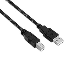 Levitantes USB-Kabel, USB 2.0, Typ A/M-B/M, schwarz, 1,8 m, ideal zum Anschluss von Druckern und Geräten, hohe Übertragungsgeschwindigkeit