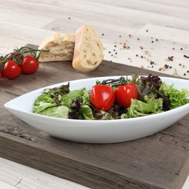Holst Porzellan BAT 230 Bowl 30 cm Ship Shape "Bateau Boot", White, 30.5 x 12.5 x 5.5 cm