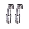 Pack of 2 Male Thread Shower Tap Adapter, 360 Degree