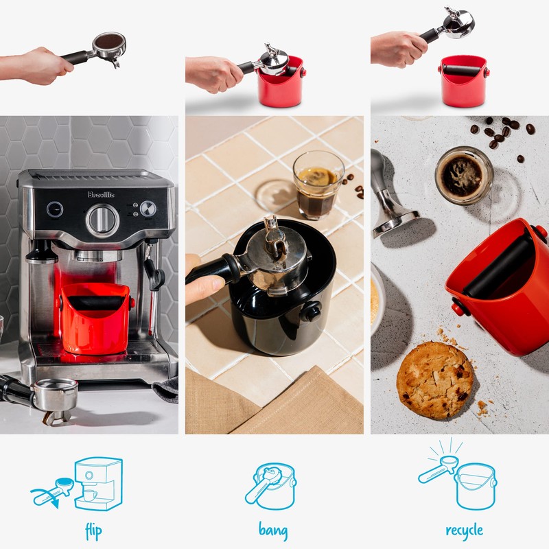 Dreamfarm Grindenstèin Sturdy, Compact, Modern Space-Saving Espresso Coffee Grind Knock