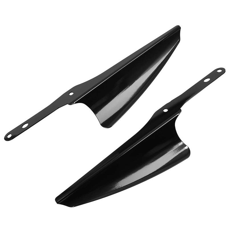 H RUO Front Fork Mount Wind Deflectors Windshield for Harley