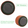 Czzmy Round Pen Holder, Leather, 360° Rotatable, Remote Control Holder,