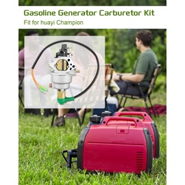 P27-1D Gasoline Generator Carburetor Kit Fit for Huayi Manual Choke Carb Fit for Champion Predator Generac 420cc 439cc 459cc GX390 Powered 6500 8750 9000 5500 7000 8000 7500 9500 etc