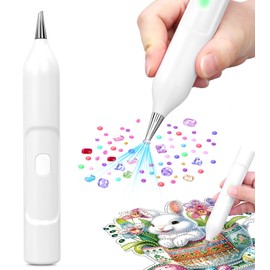 PUUQII Electric Diamond Painting Pen Kit,Waxless Vacuum Diamond Art Pen Accessories for Adults & Kids,Wireless USB-C Rechargeable Battery Diamond Art Tools with Ergonomic Lightweight Design