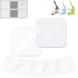 Happizza - 200 láminas cuadradas transparentes de 2.4 pulgadas, 61 mm, película protectora transparente para máquina de hacer botones de imán de nevera de 50 mm, película de plástico para insignias