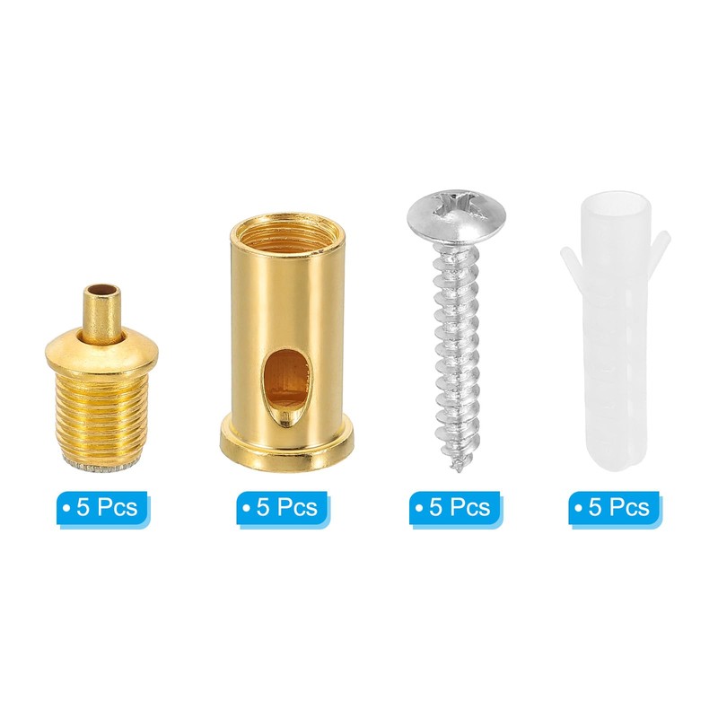 PATIKIL Cord Grip Connector 5 Set Adjustable Steel Wire Rope